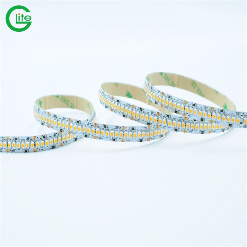 High lumens 24V 240leds/m 4000K 3528 LED Strips GL-FB3528NW240M15W24 Used for House Decoration