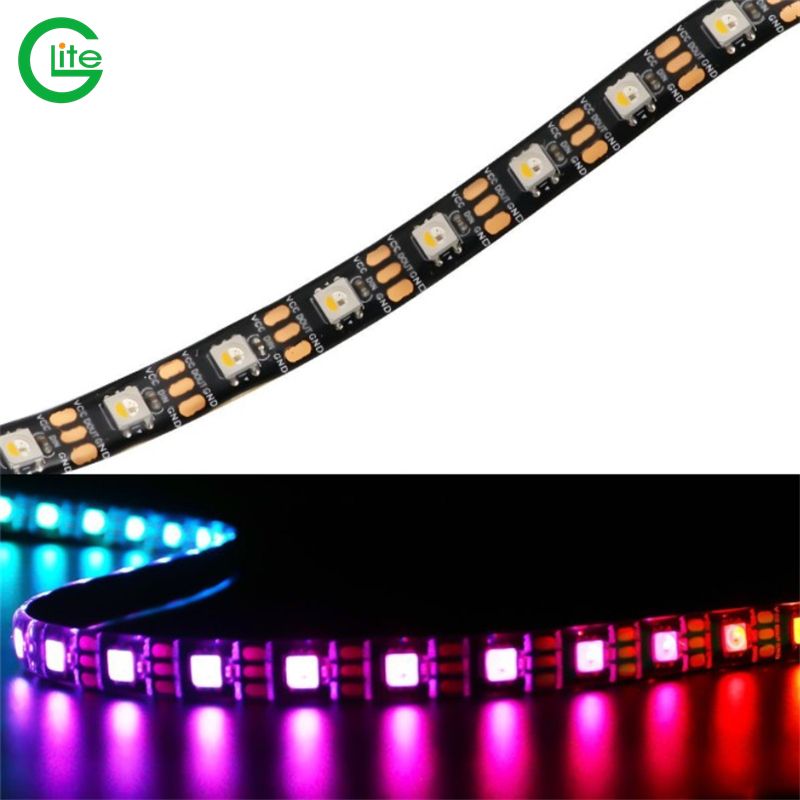 Dahili IC Çığır Açan LED 5V 60leds/m RGB Dijital APA102 Noel Dekorasyonu için LED Şeritler GL-FBAPA102RGB60M10W5