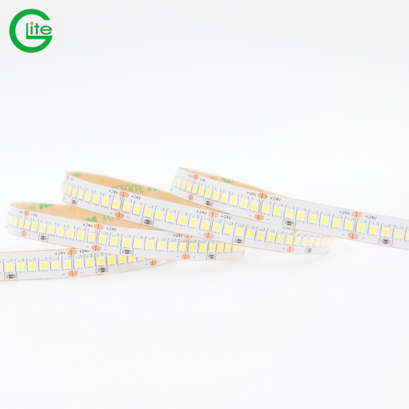 Ultra bright 24V 192leds/m high efficiency 160lm/w 2835 LED Strips GL-FG2835W192M08W24 for Outdoor Ceiling Use